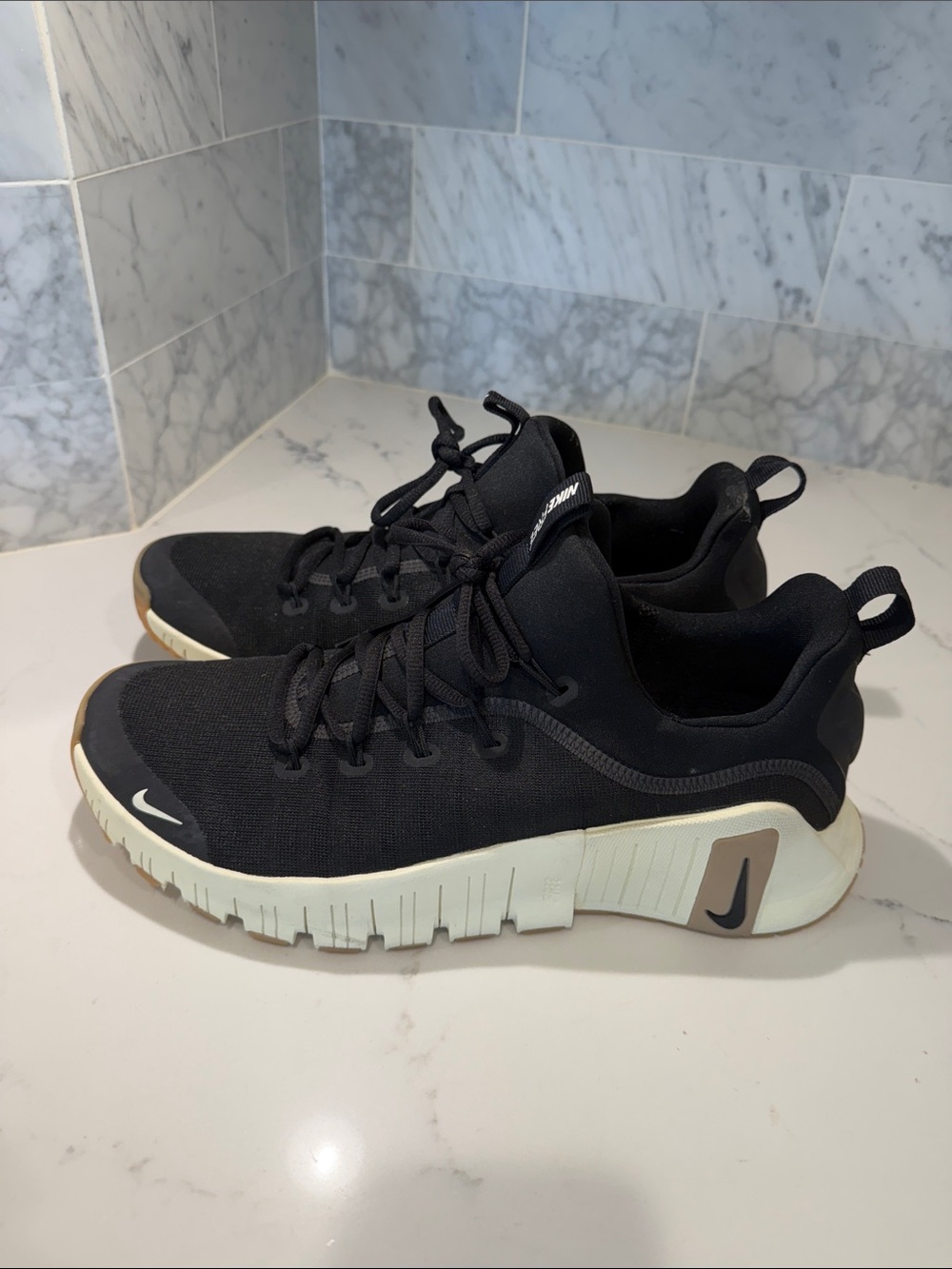 Nike Women’s Black Sneakers with Cream & Tan Accents